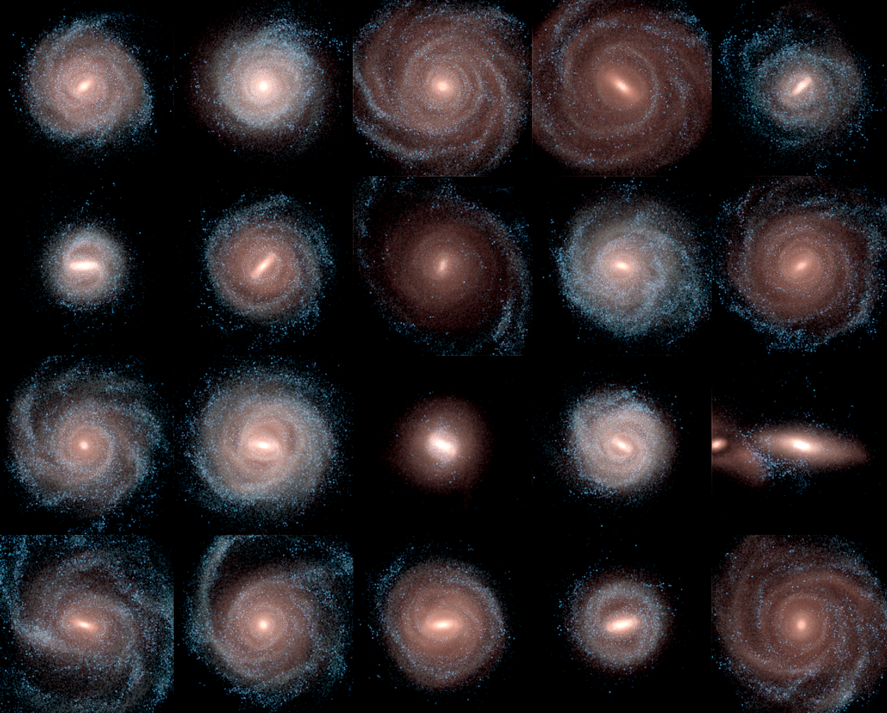 A sample of Auriga galaxies